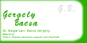 gergely bacsa business card